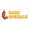 Signmission Daily Specials Banner Heavy Duty 13 Oz Vinyl with Grommets B-96 Daily Specials